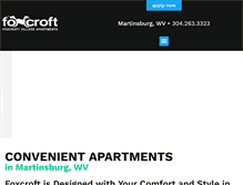Tablet Screenshot of foxcroftvillageapartments.com